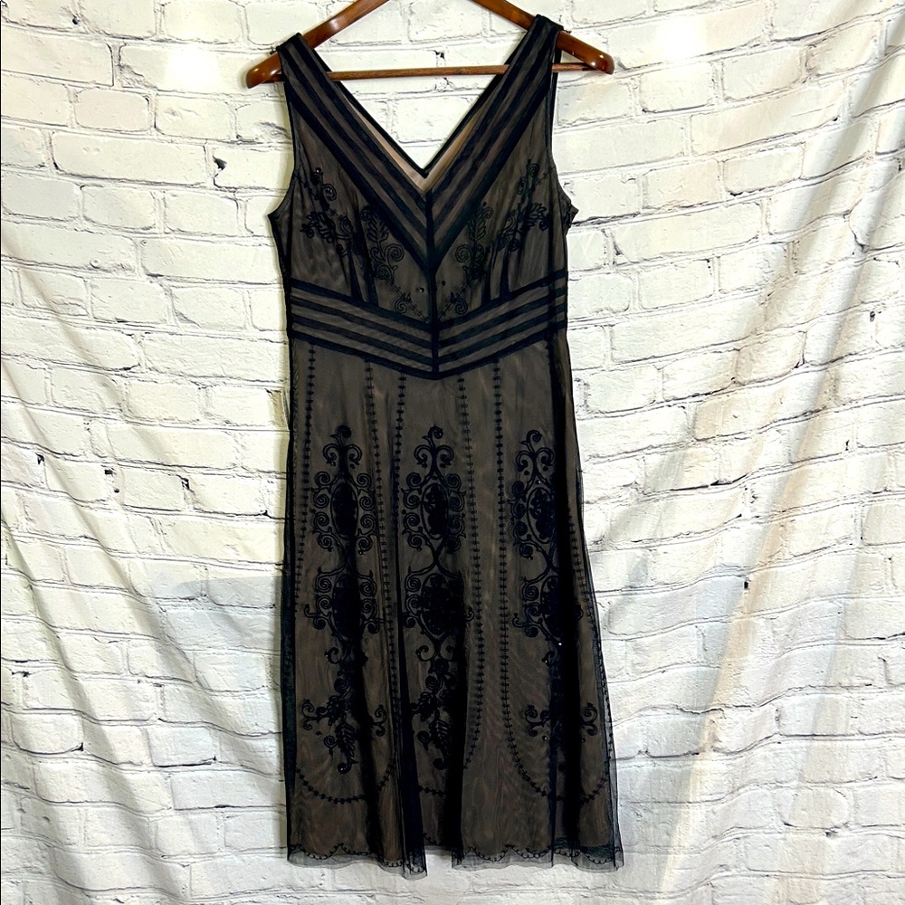 Ann Taylor Loft Black Lace & Jeweled Sleeveless Dress Size 6 Brand New W/Tags